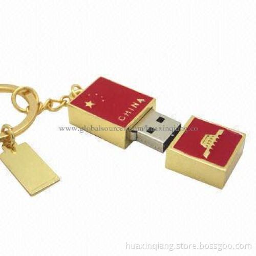 Diamond USB Flash Drive, 128MB-64GB Capacities, Metal + Diamond Housing, 5-years Warranty, USB 2.0/3